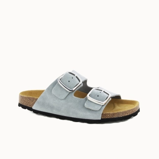 Damen-Pantolette JELICA mit zwei Riemen – Leder | Soir & Matin