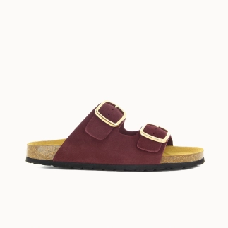 Damen-Pantolette JELICA mit zwei Riemen – Leder | Soir & Matin