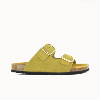 Damen-Pantolette JELICA mit zwei Riemen – Leder | Soir & Matin