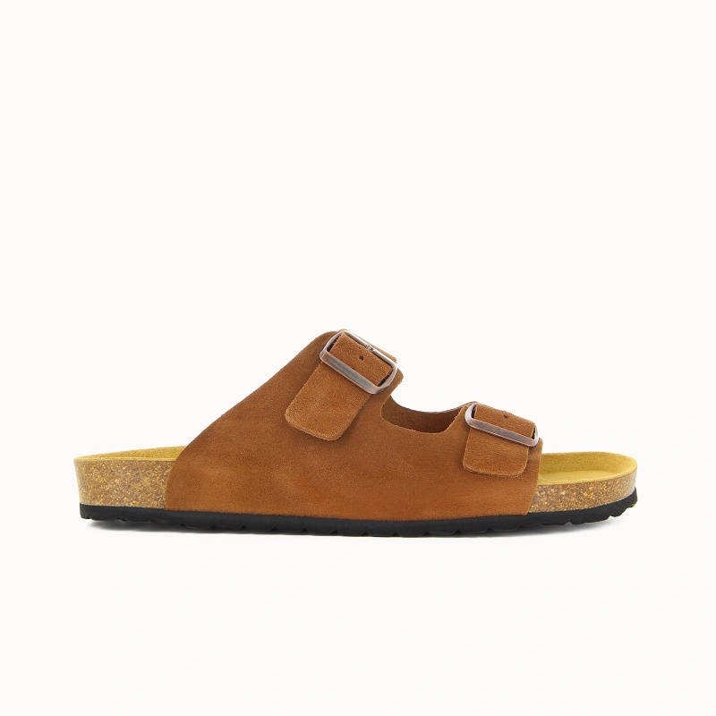 Herren-Pantolette DESERT mit zwei Riemen – Leder | Soir & Matin