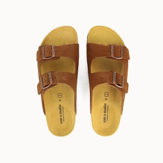 Herren-Pantolette DESERT mit zwei Riemen – Leder | Soir & Matin
