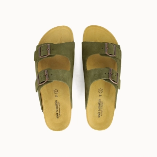 Herren-Pantolette DESERT mit zwei Riemen – Leder | Soir & Matin