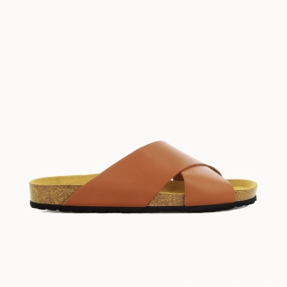 Herren-Pantolette LARIO mit gekreuzten Riemen – Leder | Soir & Matin