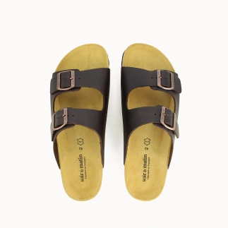 Mule Double Bride Homme RIVALDO – Cuir | Soir & Matin