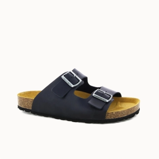 Herren-Pantolette RIVALDO mit zwei Riemen – Leder | Soir & Matin